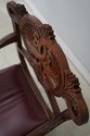F75183: Renaissance Revival Carved Oak Leather Sea