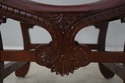 F75183: Renaissance Revival Carved Oak Leather Sea