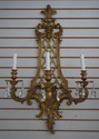 F65633EC: Pair Monumental Brass Lighted Candelabra