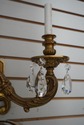 F65633EC: Pair Monumental Brass Lighted Candelabra