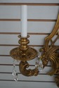 F65633EC: Pair Monumental Brass Lighted Candelabra