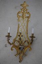 F65633EC: Pair Monumental Brass Lighted Candelabra