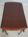 L70149: Pair Banded Mahogany Dropleaf Pembroke Lam