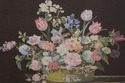 F70225: Large Petipoint Tapestry In Frame