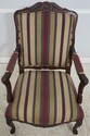 L70223: Pair French Louis XV Striped Upholstered A