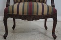 L70223: Pair French Louis XV Striped Upholstered A