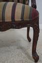 L70223: Pair French Louis XV Striped Upholstered A