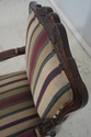 L70223: Pair French Louis XV Striped Upholstered A