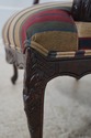 L70223: Pair French Louis XV Striped Upholstered A