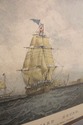 F57185EC: Vintage Tall Ship Engraving In Frame - O