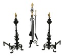 F57300EC: Outstanding Palatial Wrought Iron 3 Piec