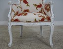 61788EC: Pair Crewel Work Upholstered French Decor