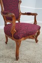 F61740EC: Pair French Louis XV Style Throne Armcha