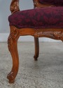 F61740EC: Pair French Louis XV Style Throne Armcha