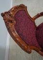 F61740EC: Pair French Louis XV Style Throne Armcha