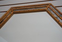 69968: Gold Gilt Bamboo Form Octogonal Wall Mirror