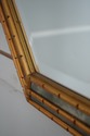 69968: Gold Gilt Bamboo Form Octogonal Wall Mirror