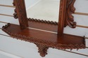 69974: Pair Pagoda Carved Mahogany Mirror Back Wal