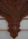 69974: Pair Pagoda Carved Mahogany Mirror Back Wal