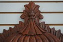 69974: Pair Pagoda Carved Mahogany Mirror Back Wal