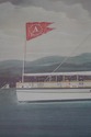F69953: JAMES BARD Aldia Steamship Vintage Framed 