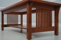 75161: STICKLEY Mission Cherry Glass Top Coffee Ta