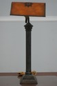 F75069: MAITLAND SMITH Bronze Desk Lamp w. Leather