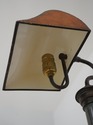F75069: MAITLAND SMITH Bronze Desk Lamp w. Leather