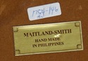 F75069: MAITLAND SMITH Bronze Desk Lamp w. Leather