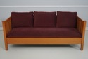 75091: STICKLEY Spindle Mission Oak Upholstered So