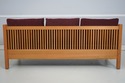 75091: STICKLEY Spindle Mission Oak Upholstered So
