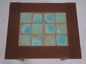 74566: STICKLEY Tile Top Mission Oak Lamp Table