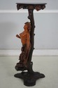F74767: Vintage French Art Nouveau Carved Wood Ped