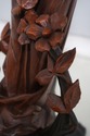 F74767: Vintage French Art Nouveau Carved Wood Ped