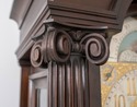F62713: BREITINGER & SONS Column Side Mahogany Gra