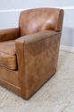 70224: STICKLEY Worn & Distressed Leather Club Cha