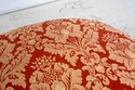 70303: Damask Upholstered Ball & Claw Mahogany Ott