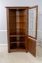 70238: STICKLEY Leaded Glass Mission Oak Corner Ch