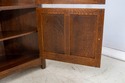 70238: STICKLEY Leaded Glass Mission Oak Corner Ch