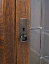 70238: STICKLEY Leaded Glass Mission Oak Corner Ch