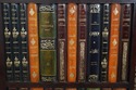 74908: MAITLAND SMITH Leather Book Spline TV Cabin