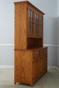 74870: Country Oak 2 Piece Stepback Cupboard Hutch