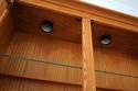 74870: Country Oak 2 Piece Stepback Cupboard Hutch