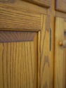 74870: Country Oak 2 Piece Stepback Cupboard Hutch