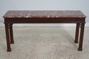 L74783: HENREDON Chippendale Marble Top Mahogany C