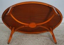 L74897: English Yew Wood Oval Coffee Cocktail Tabl