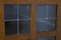 74801: STICKLEY 2 Door Mission Oak Leaded Door Boo