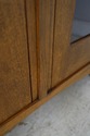 74801: STICKLEY 2 Door Mission Oak Leaded Door Boo