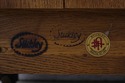 74801: STICKLEY 2 Door Mission Oak Leaded Door Boo