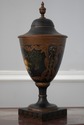 LF74740: WILDWOOD ACCENTS Black Metal Urn Toleware